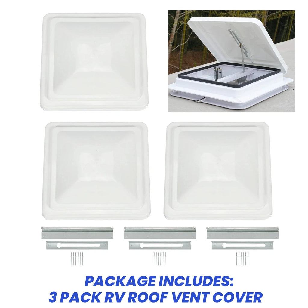 3 Pack RV Roof Vent Cover Lid for Ventline Camper Trailer (14" x 14")