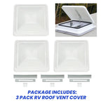 3 Pack RV Roof Vent Cover Lid for Ventline Camper Trailer (14" x 14")