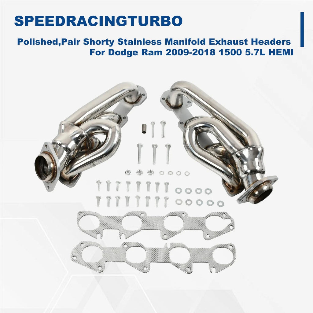 Shorty Exhaust Header for Dodge Ram 1500 HEMI 5.7L (2009–2018)