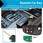 Transponder Key Fob for Jaguar XJ, X-Type, S-Type (2002–2008)