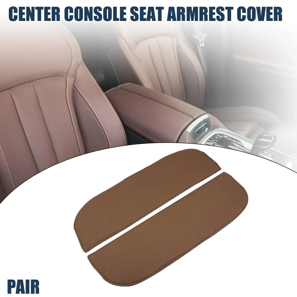 Armrest Protector Cover Pad for BMW X5 X6 Neoprene Fabric Deep Brown