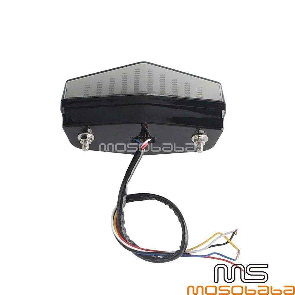LED Brake Tail Light Assembly w/Gray Lens for Harley Honda (Universal)