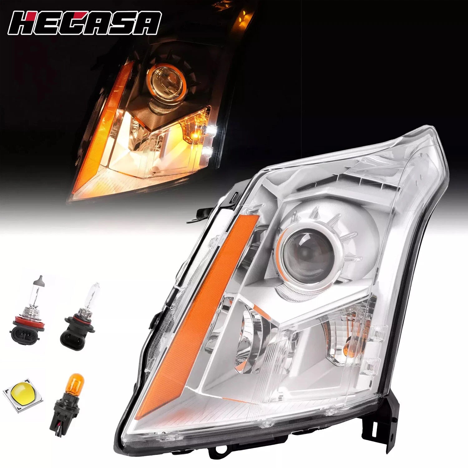 Projector Headlight for Cadillac SRX (2010–2016) LH Clear
