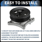 Water Pump with Gasket Kit for Buick Encore (2016–2021) & Chevrolet Cruze (2016–2021) No. 12678774