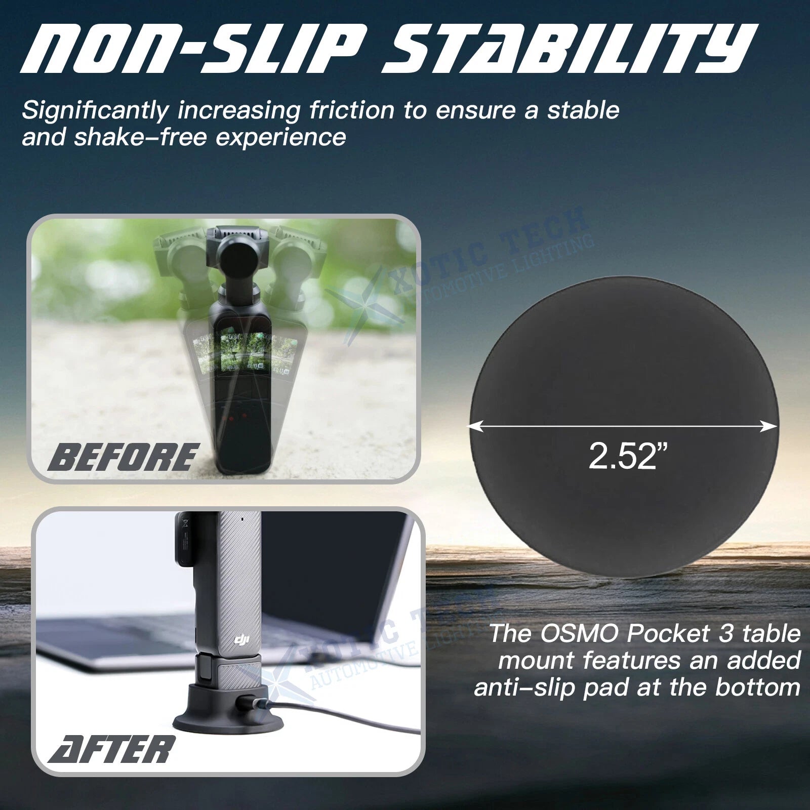 Camera Mount Stand Support Base for DJI Osmo Pocket 3 (2023-2023)