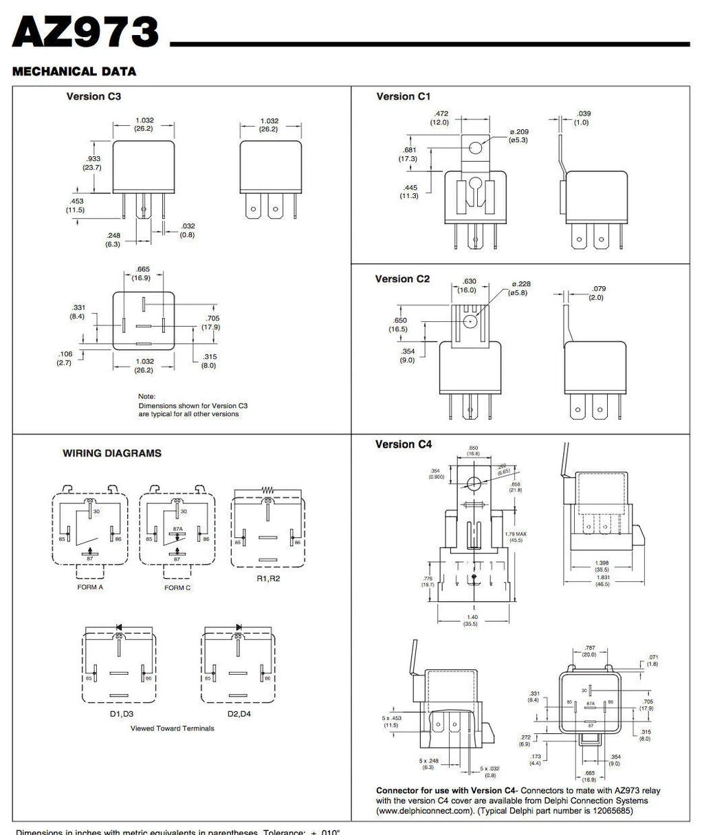 2PC Power Relay for Mercury Force CMC Trim (882751A1, 3854138, 73040, 828151)
