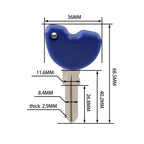Uncut Blade Blank Key for Vespa Piaggio 3VTE Fly 125 200 GTS 250 300 (2005-2023)