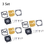 Set of 3 Carburetor Repair Kits for Zama RB-45 Jonsered 2041 2045 2050