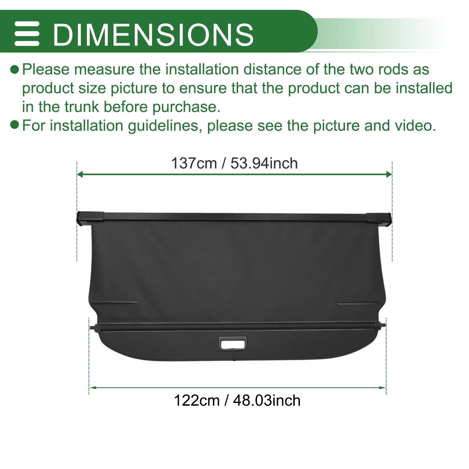 Retractable Cargo Cover for Mercedes-Benz ML350 (2012–2015) Gloss Black