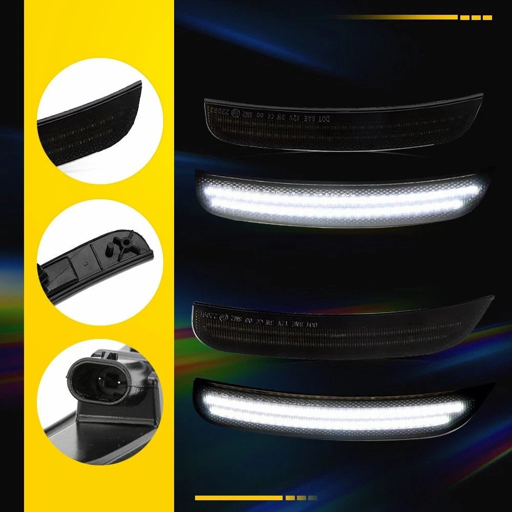 Set of 4 LED Bumper Side Marker Lights for Chrysler 300 300C 300S (2015–2023)