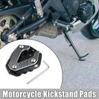 Set Aluminum Alloy Motorcycle Kickstand Pad for BMW S1000RR Titanium Tone