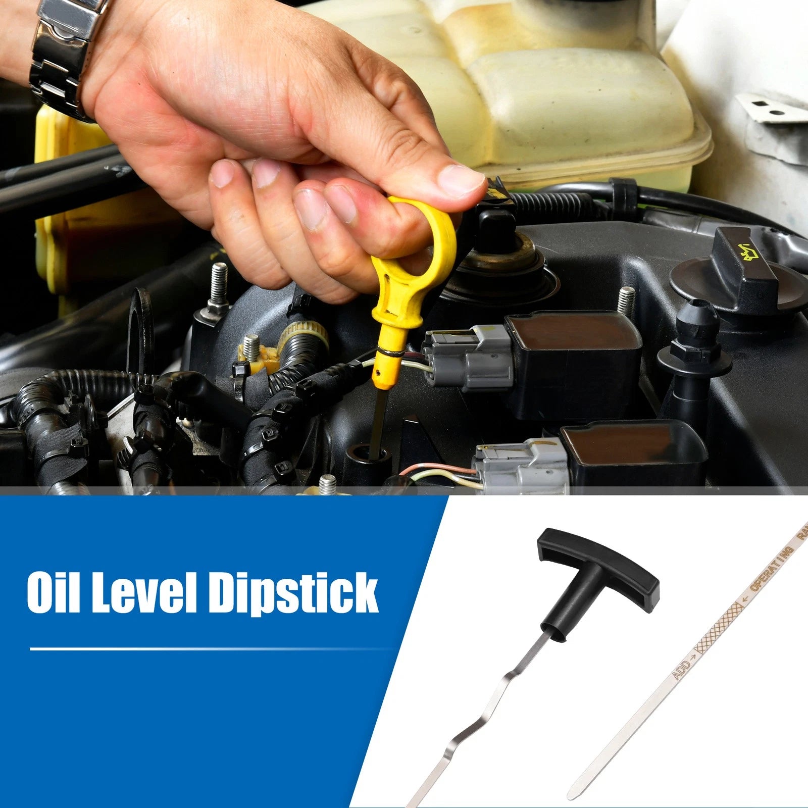 Engine Oil Level Indicator Dipstick for Ford F-250 (1994–1996) Black