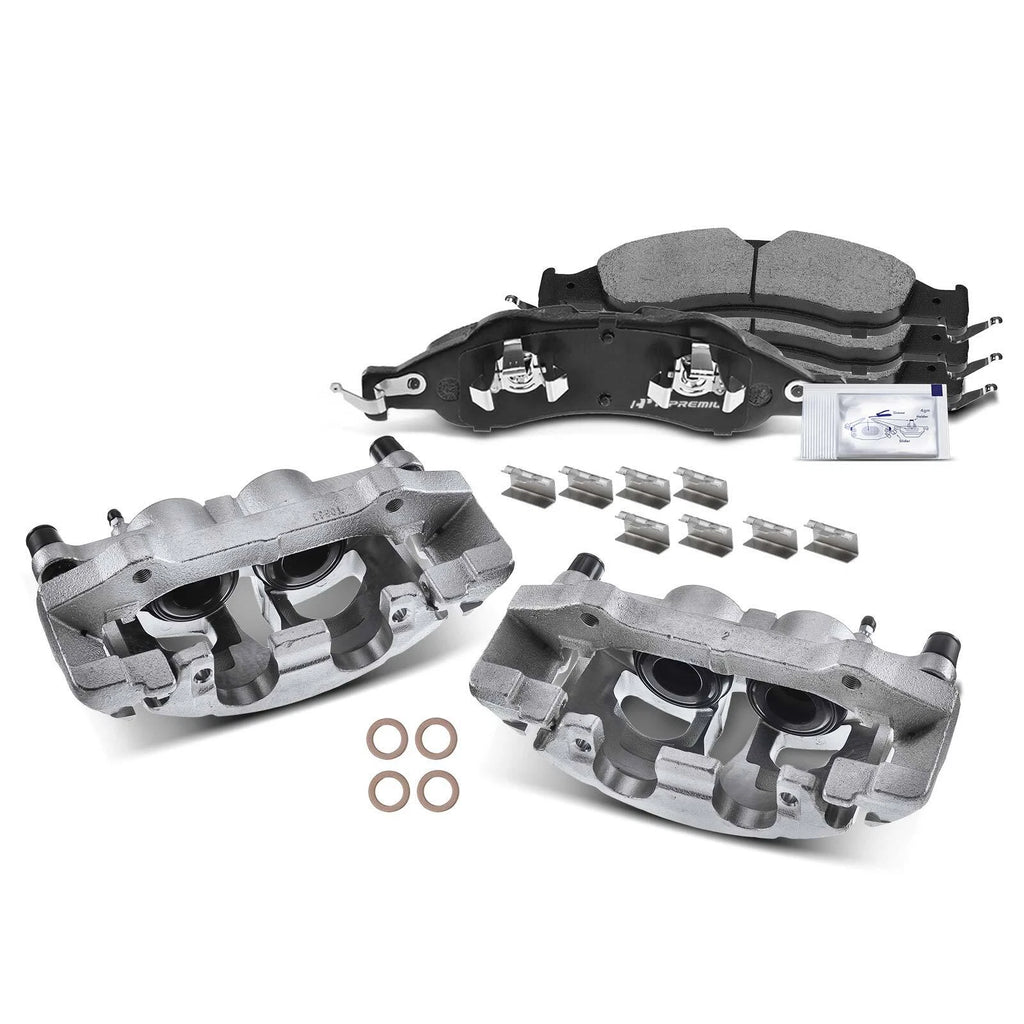 Set of 6 Front Brake Calipers & Pads for Ford Expedition Lincoln Navigator