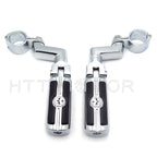 Gear Skull Foot Peg Mount for Harley (1.5" Engine Guard Crash Bar)