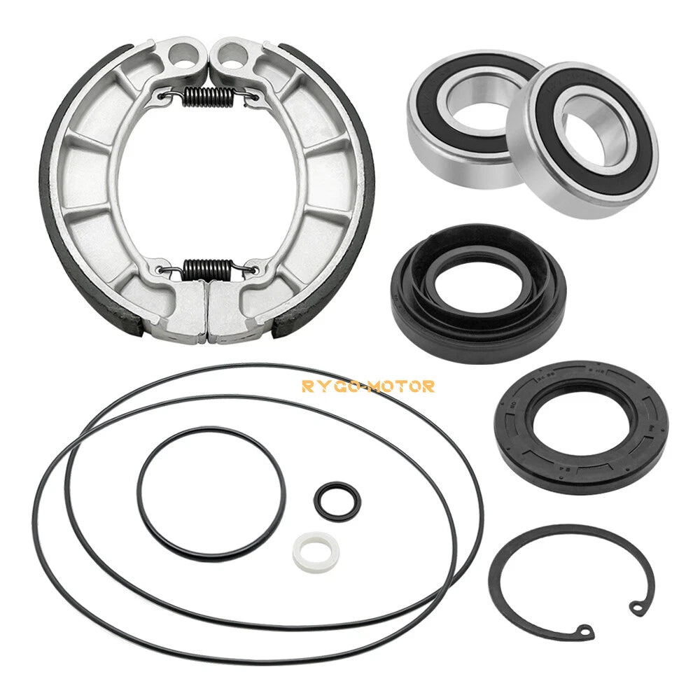 Rear Brake Drum Bearing Seals & Shoes Kit for Honda Rancher 350 400 (2000–2006)