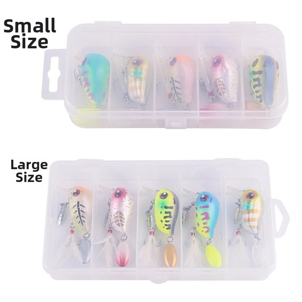 Fishing Lure Set of 2 (6g, 8g) with Feather Treble Hook for Bass