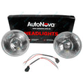 7" Round Curved Glass Headlight Pair