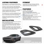 Carbon Fiber Pattern Door Handle Molding Cover Trim for Dodge Challenger (2015-2023)
