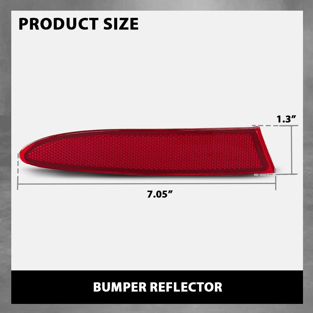 Pair Rear Bumper Reflectors for BMW X3 (2011–2017) Red