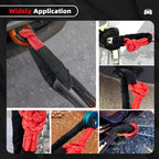 2X Heavy Duty Recovery Ring Snatch Block Pulley with Soft Shackles