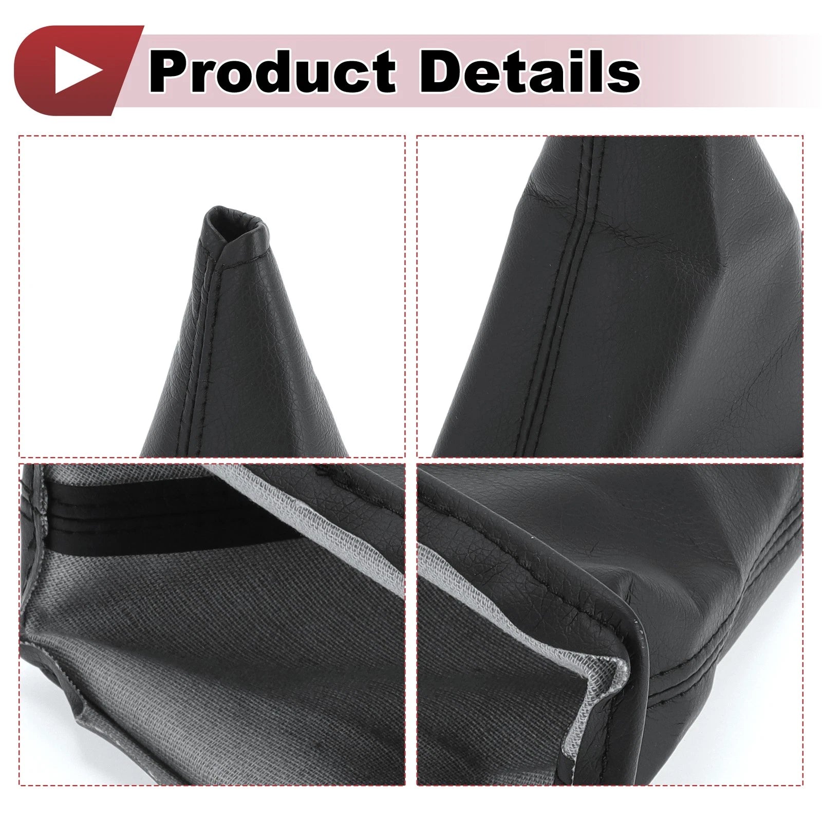 1 Pc Gear Shift Stick Gaiter for Toyota Corolla (2001–2013) Black Faux Leather