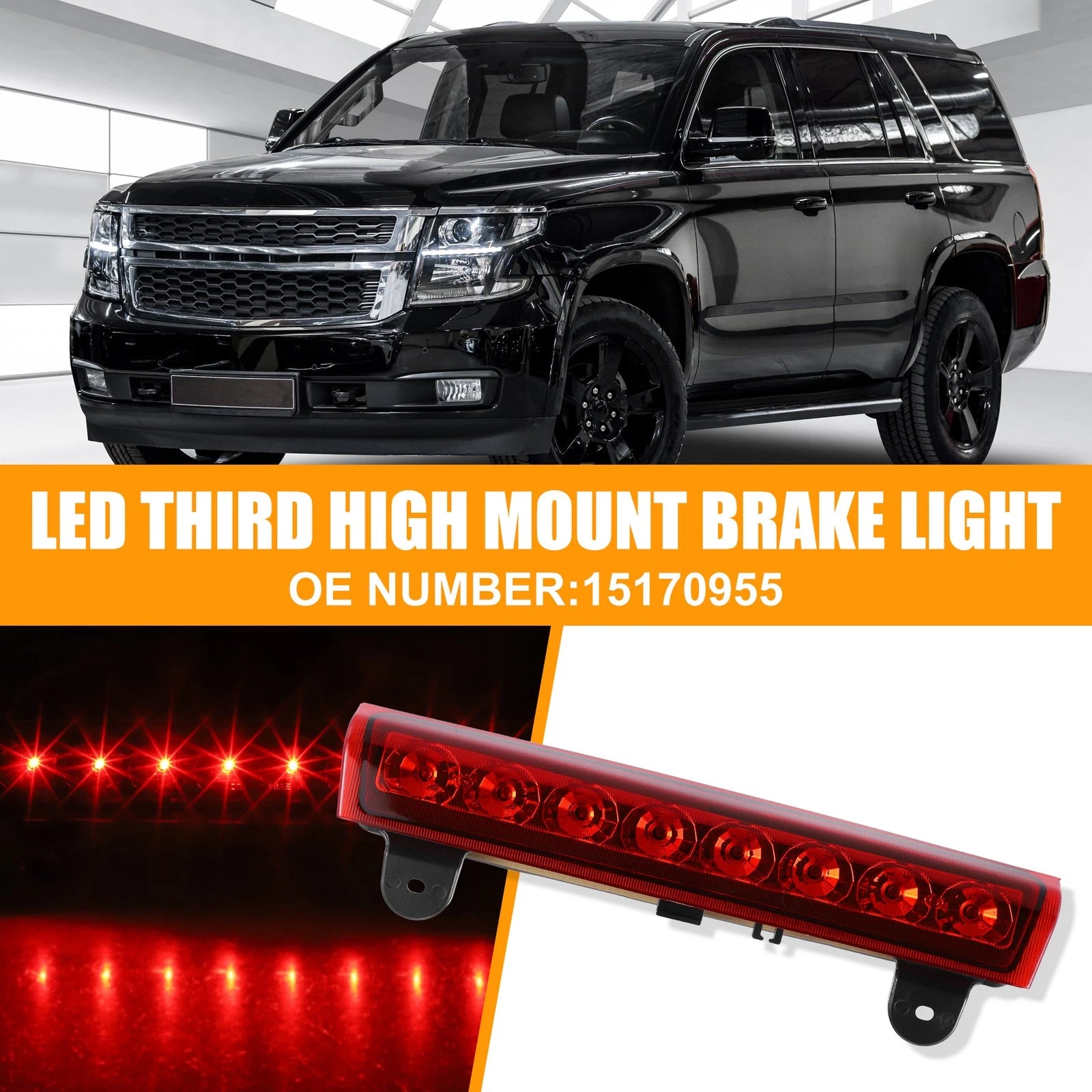 LED Third High Mount Brake Light 15170955 for Chevrolet Suburban (2007–2014)