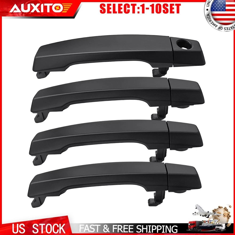 Set of 4 Black Door Handles for Nissan Titan/Armada (2004–2015) 4-40X