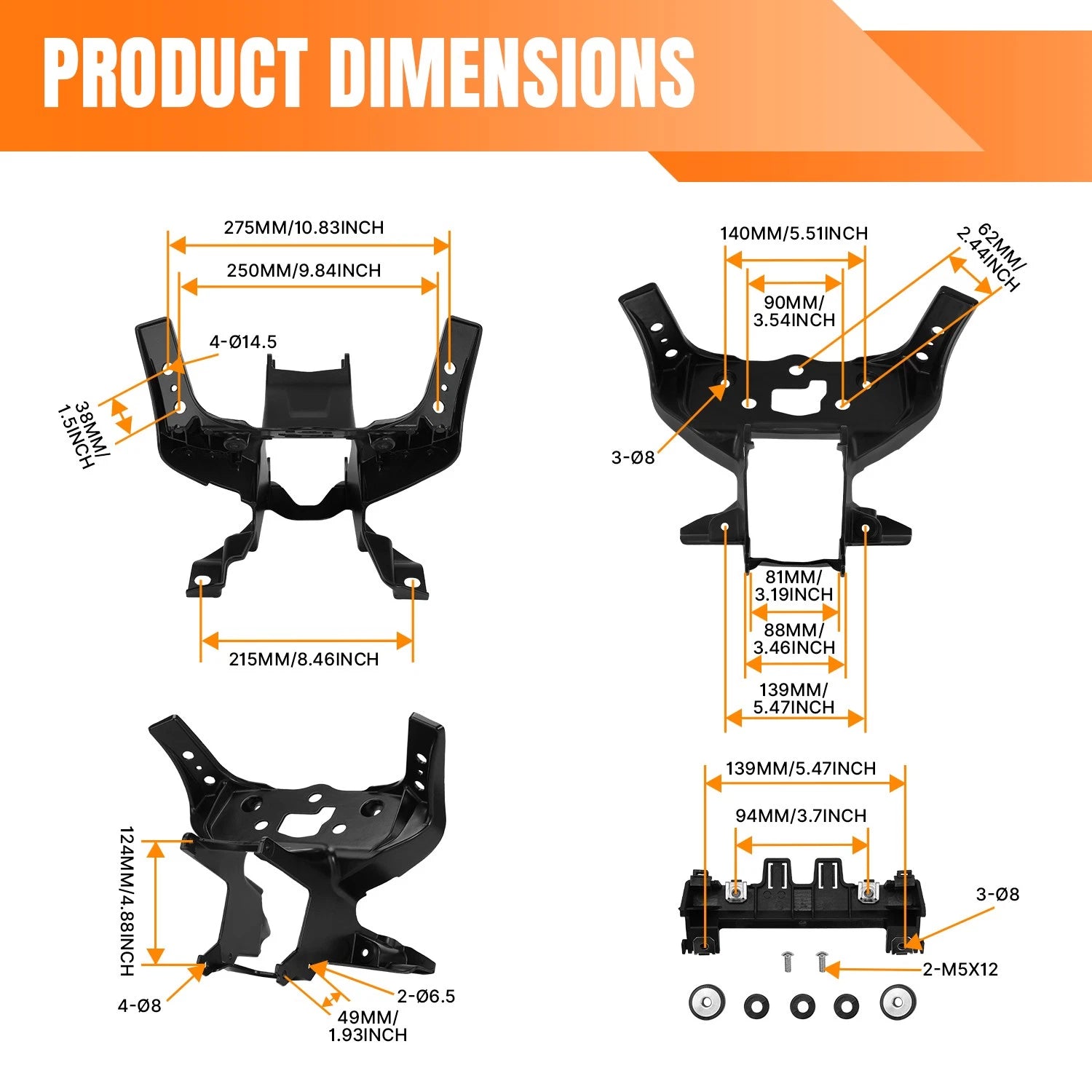 Upper Fairing Stay Bracket for BMW M1000RR (2021–2022) S1000RR (2019–2022)