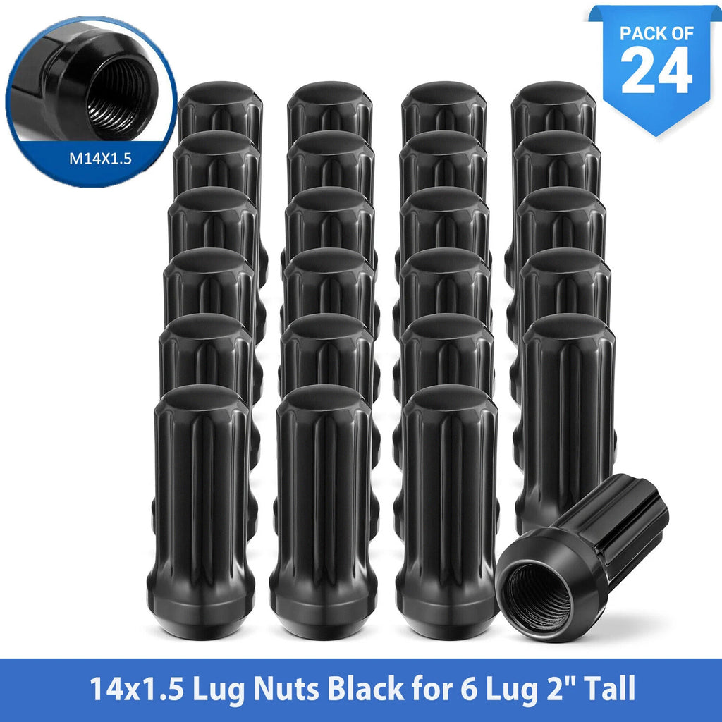 24pcs Wheel Spline Lug Nuts for 8 Lug Aftermarket Wheels