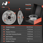 Rear Disc Brake Rotors & Pads for Toyota Corolla (2019–2022)