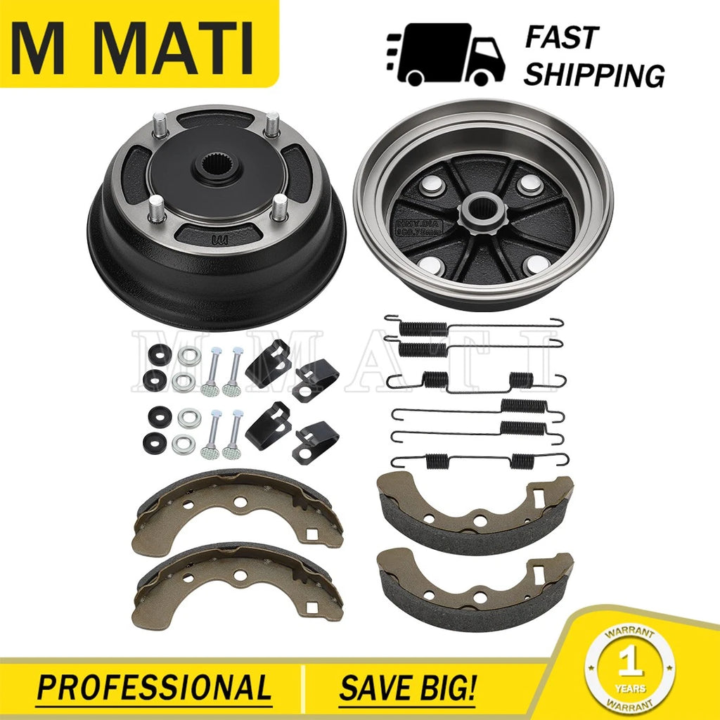 Rear Brake Drums & Shoes for Kawasaki Mule 3010 (2001–2008)