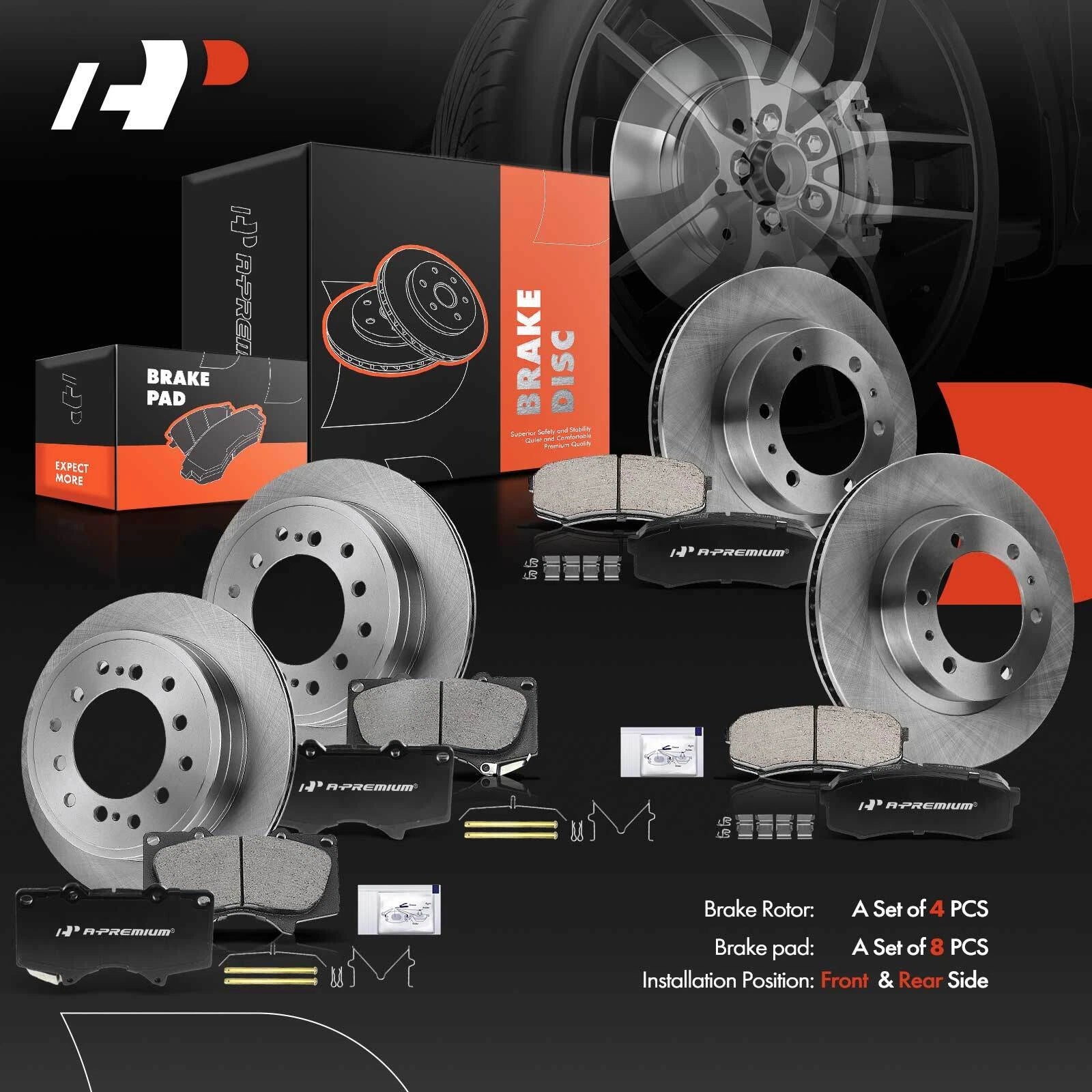Ceramic Brake Pads & Disc Brake Rotors for Toyota 4Runner (2003–2009)