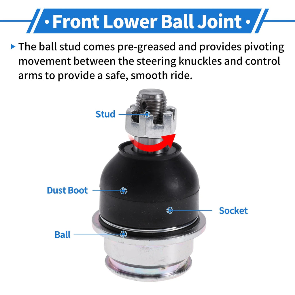 2X Front Lower Ball Joints for Toyota Tacoma (2005–2023) No. 4806804060/4806904030