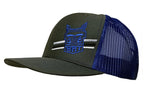 Richardson Charcoal Grey/Blue Mesh Hat for Big Rig Trucks
