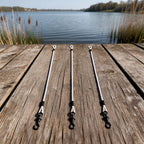 3X Fluorocarbon Ronnie Rig 13.75m 30lb Carp Fishing Line with Steel Rings