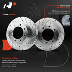 Front Side Drilled Brake Rotors for Ford F-250/F-350/F-450 Super Duty (2000–2023)