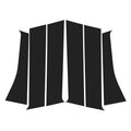Set of 6 Door Pillar Window Trim for Mitsubishi Outlander (2014–2020) Black