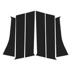 Set of 6 Door Pillar Window Trim for Mitsubishi Outlander (2014–2020) Black