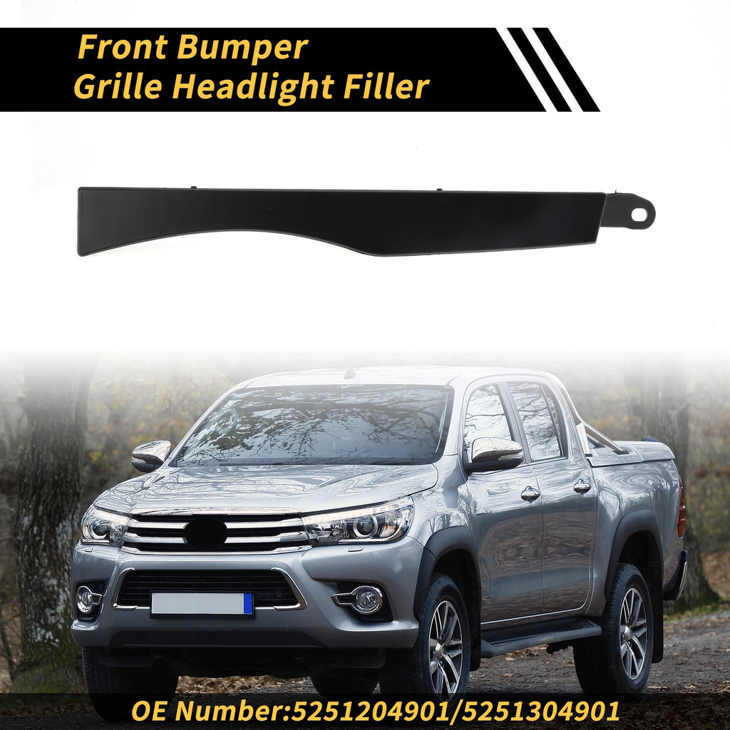 Pair Front Bumper Grille Headlight Filler for Toyota Tacoma (2005–2011) No. 5251204901