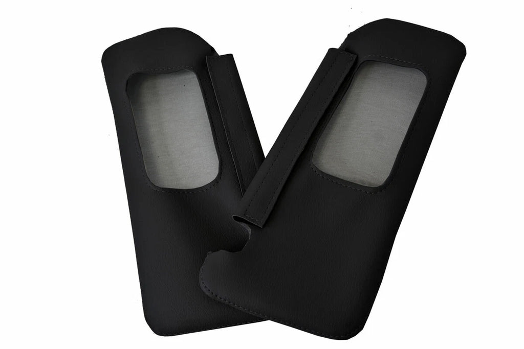 2PC Leather Sunvisors for Acura RSX (2002–2006) Black