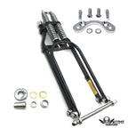 Black Springer Front End +2" w/ Handlebar Adapter for Harley Sportster (2004–2023)