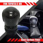 Real Carbon Fiber Gear Shift Knob for Toyota C-HR (2019–2023)