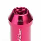 20x Open End M12x1.5 50mm Tall Pink Aluminum Lug Nuts + Lock Key