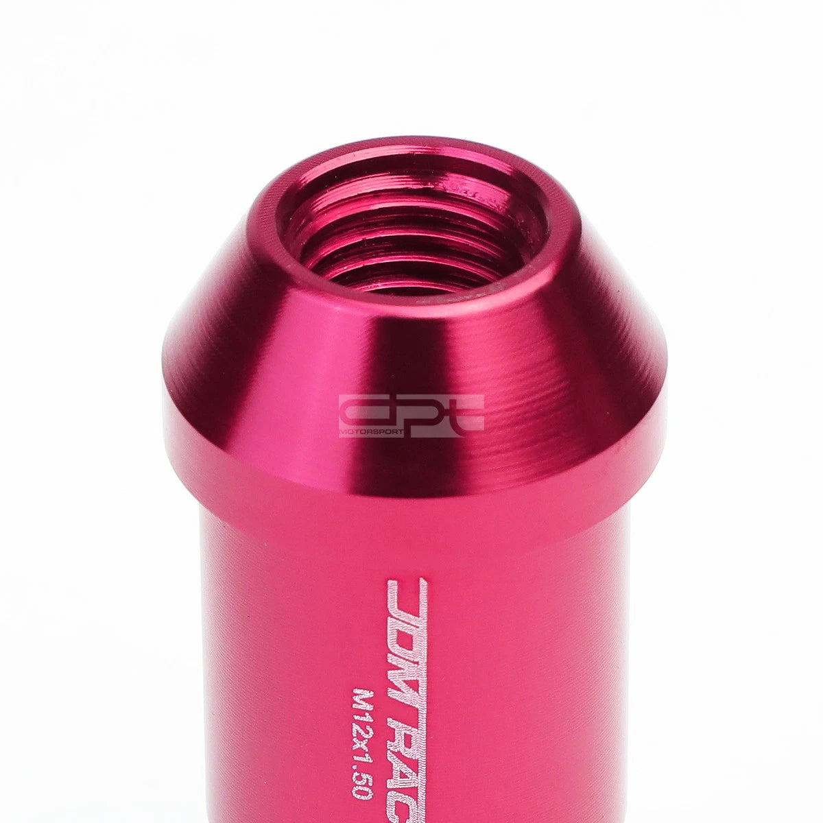 20x Open End M12x1.5 50mm Tall Pink Aluminum Lug Nuts + Lock Key