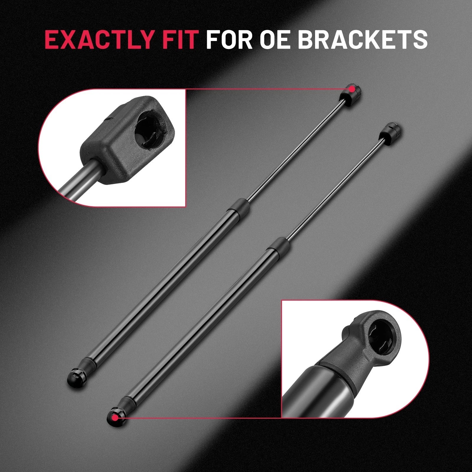 2Pcs Rear Window Lift Support Struts for Jeep Wrangler (2006–2010) 6602
