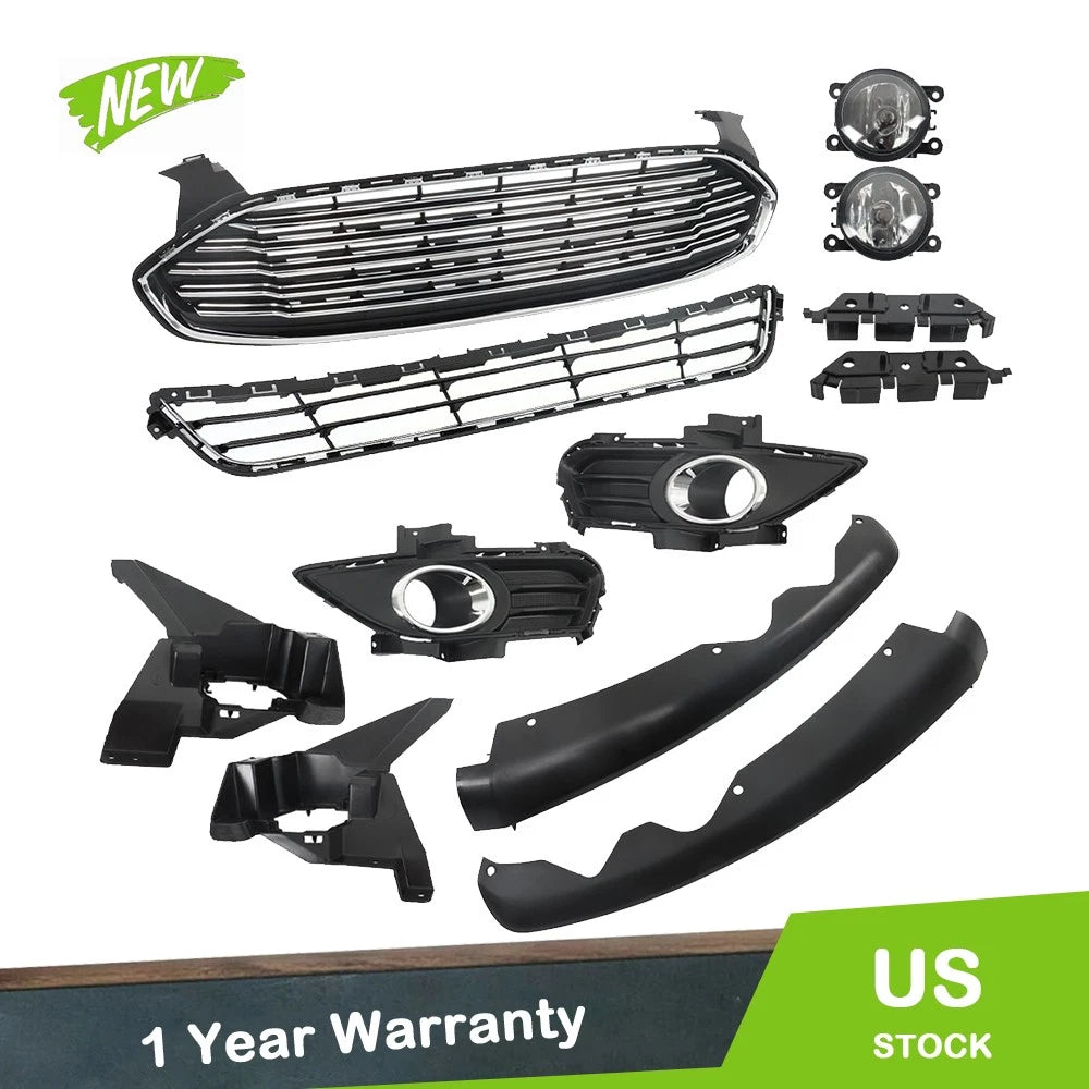 Grille Assembly with Fog Lights for Ford Fusion (2013–2016)