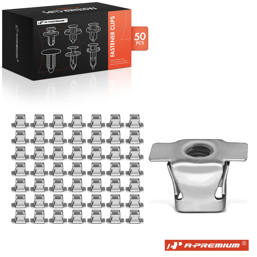 Set of 50 Metal Fender Bracket Retainer Clips for Chevy