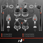 Set of 8 Front Ball Joints & Tie Rod Ends for Honda Accord (2003–2007) Acura TSX