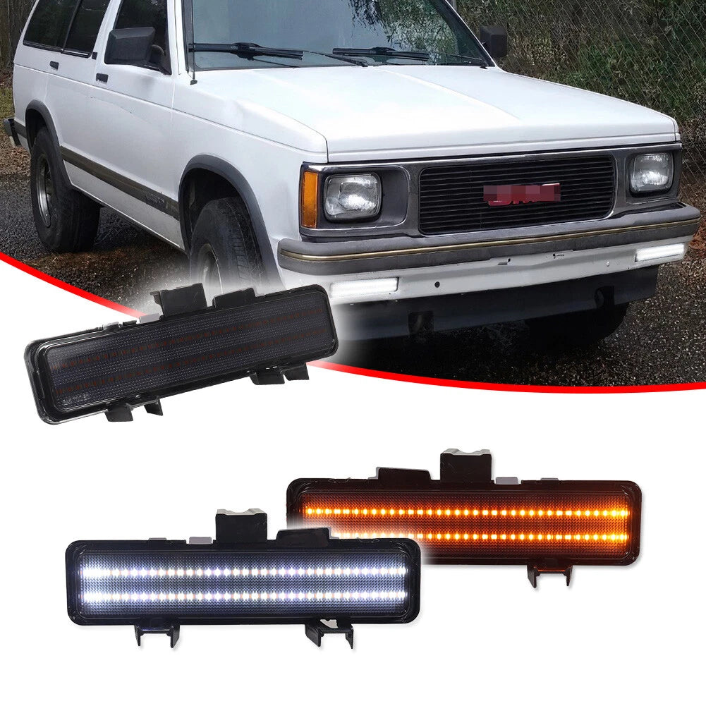 Smoke Switchback LED Parking Signal Lights for Chevy S-10 / GMC S-15 (1983–1993)