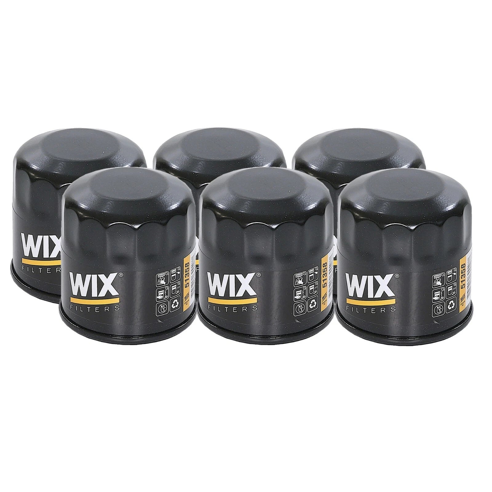 Set of 6 WIX Engine Oil Filters for Chevy Dodge Honda Infiniti Kia Mazda Nissan
